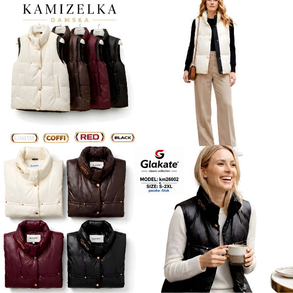 Kamizelki damskie Roz S-2XL, 1 Kolor Paczka 5 szt